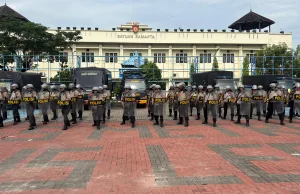 Antisipasi Gangguan Kamtibmas, Polres Metro Bekasi Latih Personel Dalmas