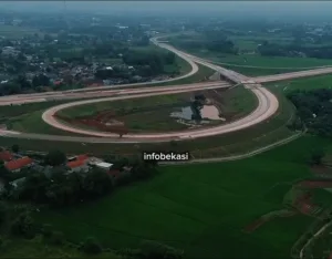 Memandang Jalan Tol Japek II Selatan Seksi Setu-Sukaragam dari Atas Langit