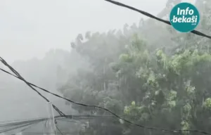 Jelang Sore, Hujan Deras Disertai Angin Kencang di Jatiasih dan Bantargebang