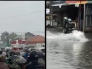 Hujan Deras Guyur Bekasi, Beberapa Ruas Jalan Tergenang dan Lalu Lintas Terganggu