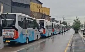 Jalan Negara Cikarang-Bekasi Terputus, Bus Trans Wibawa Mukti Tidak Beroperasi