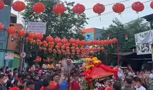 Cap Go Meh, Pawai dari Klenteng Hox Lay Kiong Sempat Ganggu Kelancaran Lalu Lintas