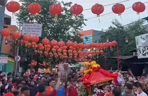 Cap Go Meh, Pawai dari Klenteng Hox Lay Kiong Sempat Ganggu Kelancaran Lalu Lintas