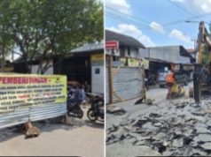 100 Meter Ruas Jalan Nusantara Raya Diperbaiki, Lalu Lintas Dialihkan