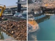 Pipa SPAM di Kalimalang Depan Lagoon Pecah, Arus Lalu Lintas Dialihkan