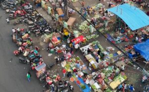 Pantauan Udara Kondisi Terkini Jalan Juanda Pascapenertiban Pedagang di Pasar Baru