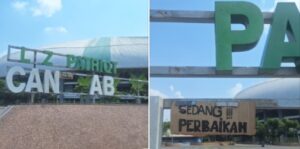 Huruf Hilang, Landmark Plaza Patriot Rusak, Info Perbaikan Cuma Tulis di Kardus