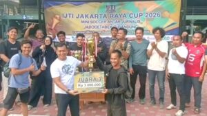 Semangat Juang Jurnalis Bekasi Tembus Podium Sabet Juara 3 Bersama di Turnamen IJTI