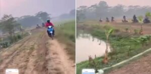 Demi Hindari Macet, Pematang Sawah di MGC Babelan Ramai Dilintasi Pemotor