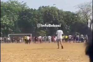 Kericuhan Pecah di Lapangan Perwira Bekasi Utara, Kedua Tim Langsung Didiskualifikasi