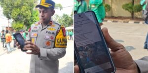 Tim Siber Polsek Cikarang Utara Amankan Pria Diduga Sebar Provokasi Ajakan Demo ke Jakarta