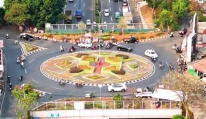 Wajah Baru Bundaran Pasar Kecapi Terkini, Elok Dipandang dan Tertata Rapih
