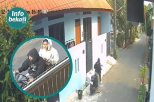 Terekam CCTV, Pria Berjaket Hitam Rusak Kunci Stang Lalu Bawa Kabur Motor